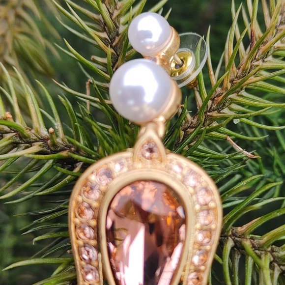 Oscar de la Renta Crystal Earrings (for pierced ears) Made in USA - Picture 10 of 16